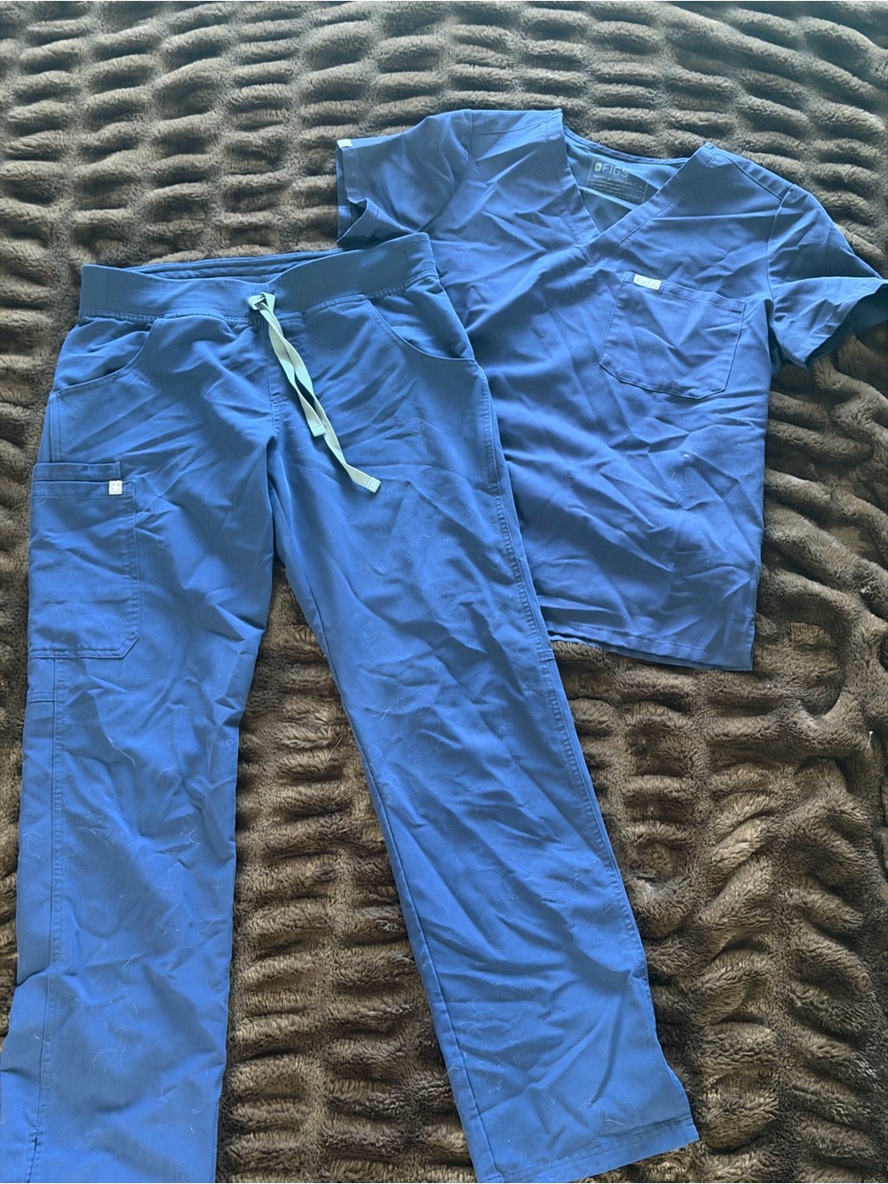FIGS Kids Blue Sweatpants - Elastic Drawstring Waist